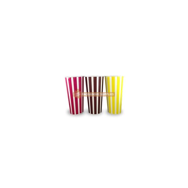 Paper Takeaway Milkshake Cups Candy Stripe Pack of 25