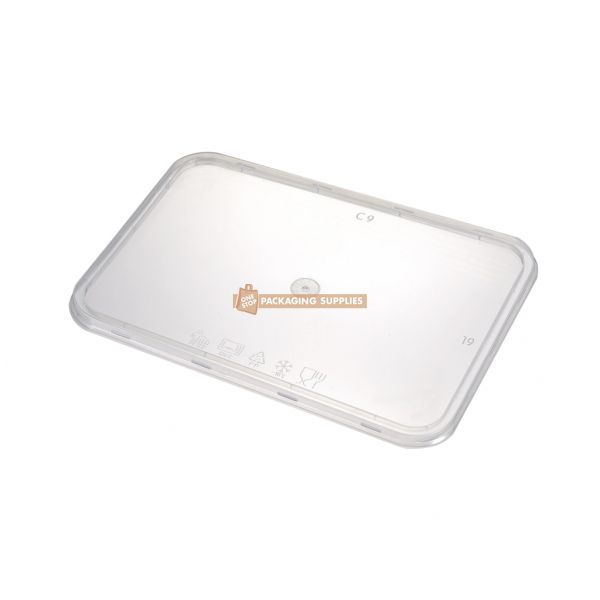 Clear Rectangular Takeaway Container Lids Pack of 50