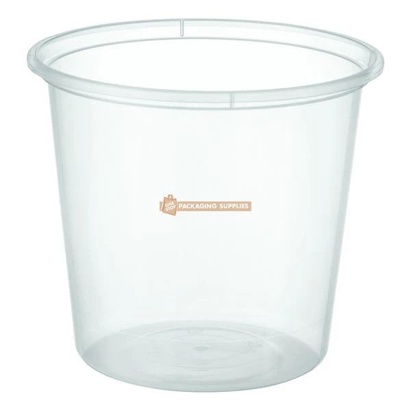Plastic Clear Round Takeaway Container Pack of 50