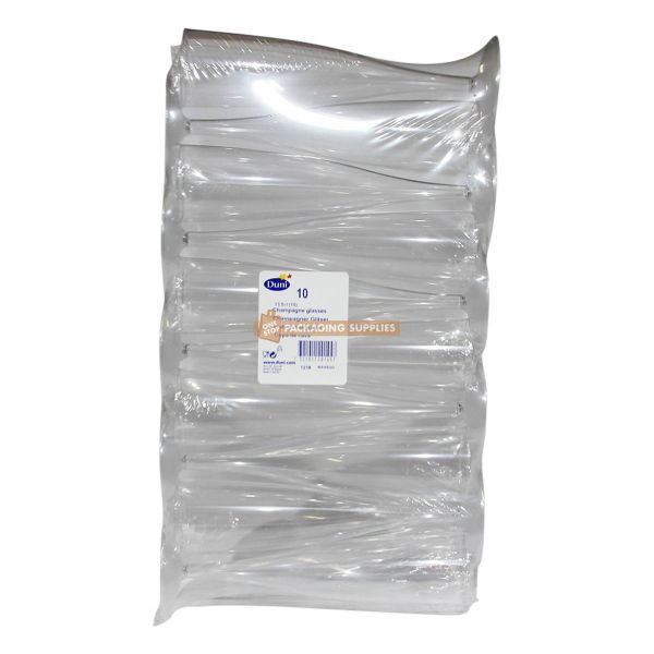 Plastic Cup Clear Champagne Flute Pack of 12