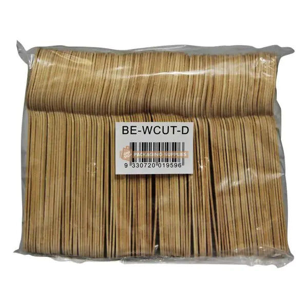 Disposable Wooden Cutlery Dessert Spoon Pack of 100