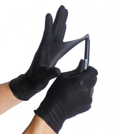 Gloves Nitrile Black Powder Free