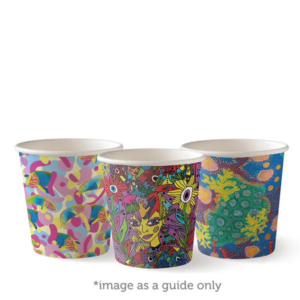 Paper Takeaway Coffee Espresso Cups 4oz Art Series
