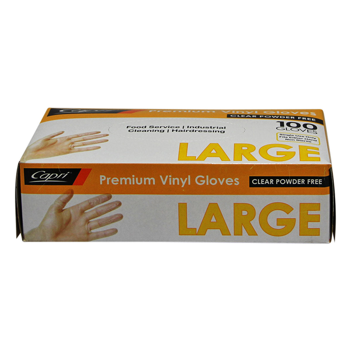 Vinyl Gloves Powder Free - Food Preparation Gloves - Clear Premium Vinyl Gloves Powder Free - Large Size