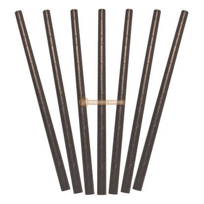 Paper Straws Cocktail Black Pack of 250