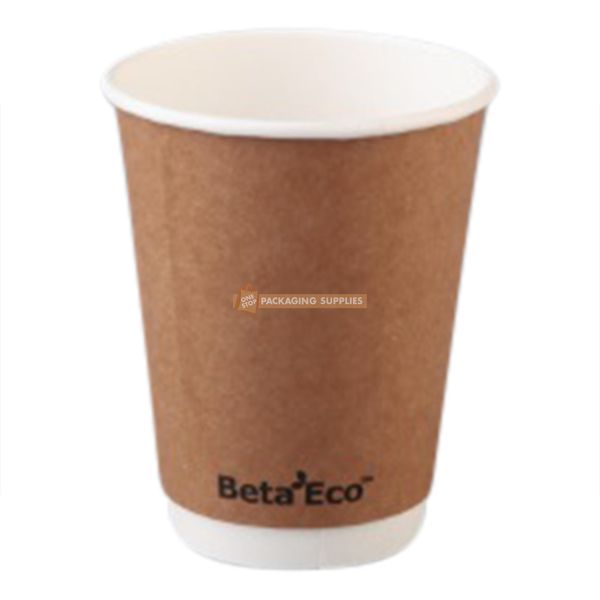 Paper Takeaway Coffee Cups Brown Double Wall 12oz