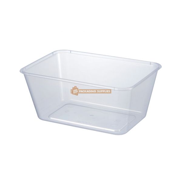 Plastic Clear Rectangular Takeaway Container Pack of 50