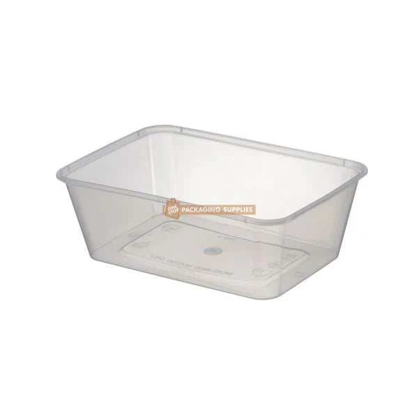 Plastic Clear Rectangular Takeaway Container Pack of 50
