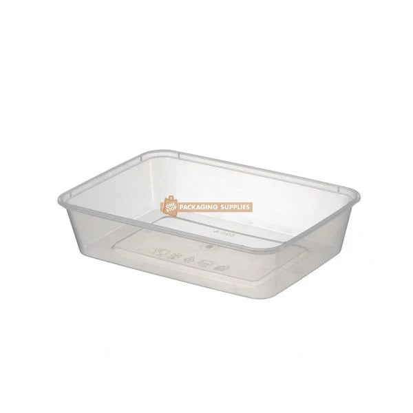Plastic Clear Rectangular Takeaway Container Pack of 50