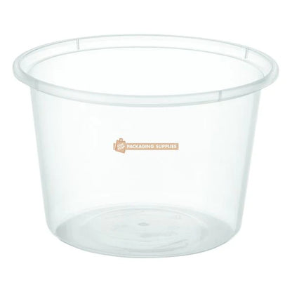 Plastic Clear Round Takeaway Container Pack of 50
