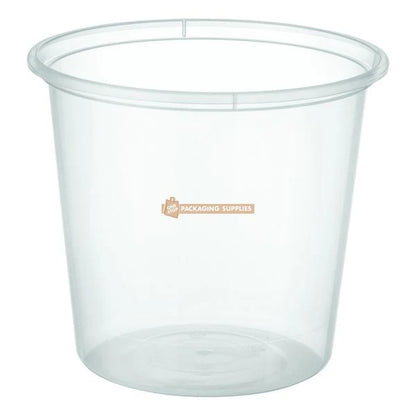 Plastic Clear Round Takeaway Container Pack of 50