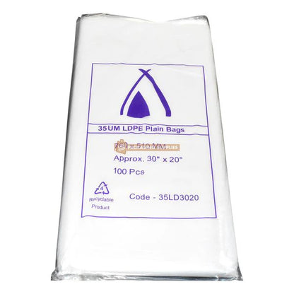 LDPE Plastic Clear Bags Pack of 50