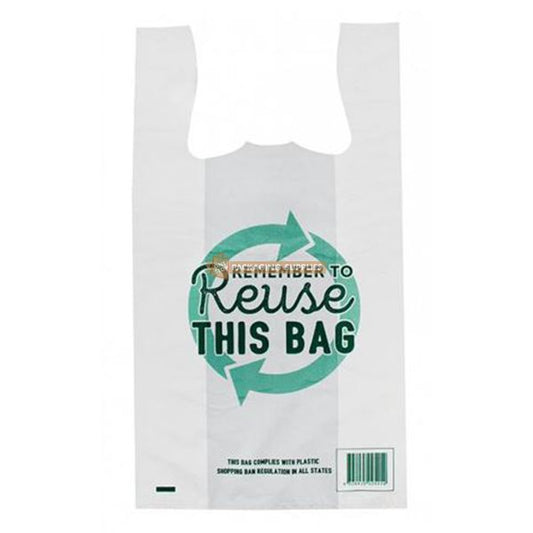 Reusable Plastic Singlet Bag Pack of 50