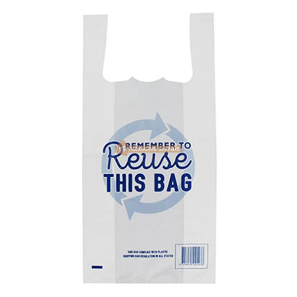 Reusable Plastic Singlet Bag Pack of 50