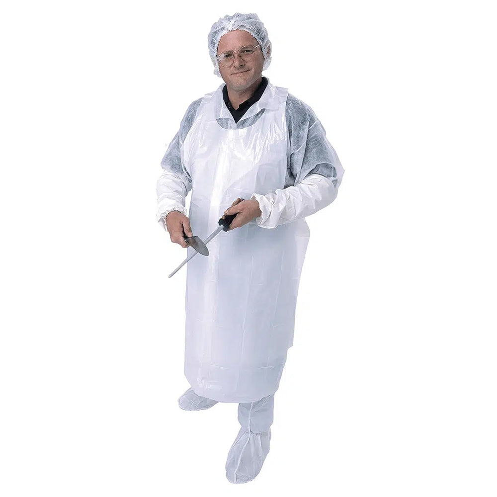 Aprons Plastic White