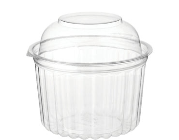 Plastic Clear Bowl With Hinged Dome Lid Pack of 50