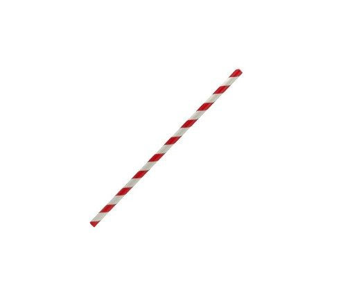 Paper Straws Cocktail Red Stripe Pack of 250