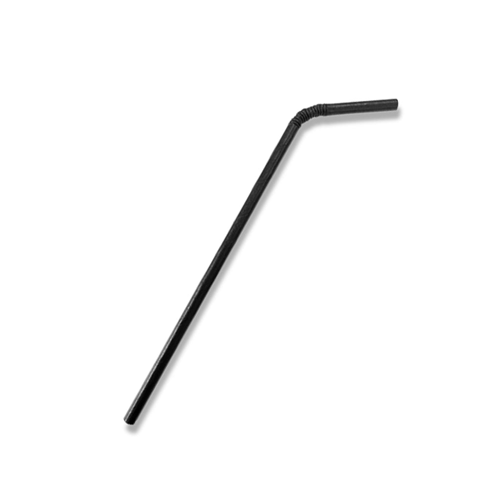 Paper Straws Paper with Flexi End in Black