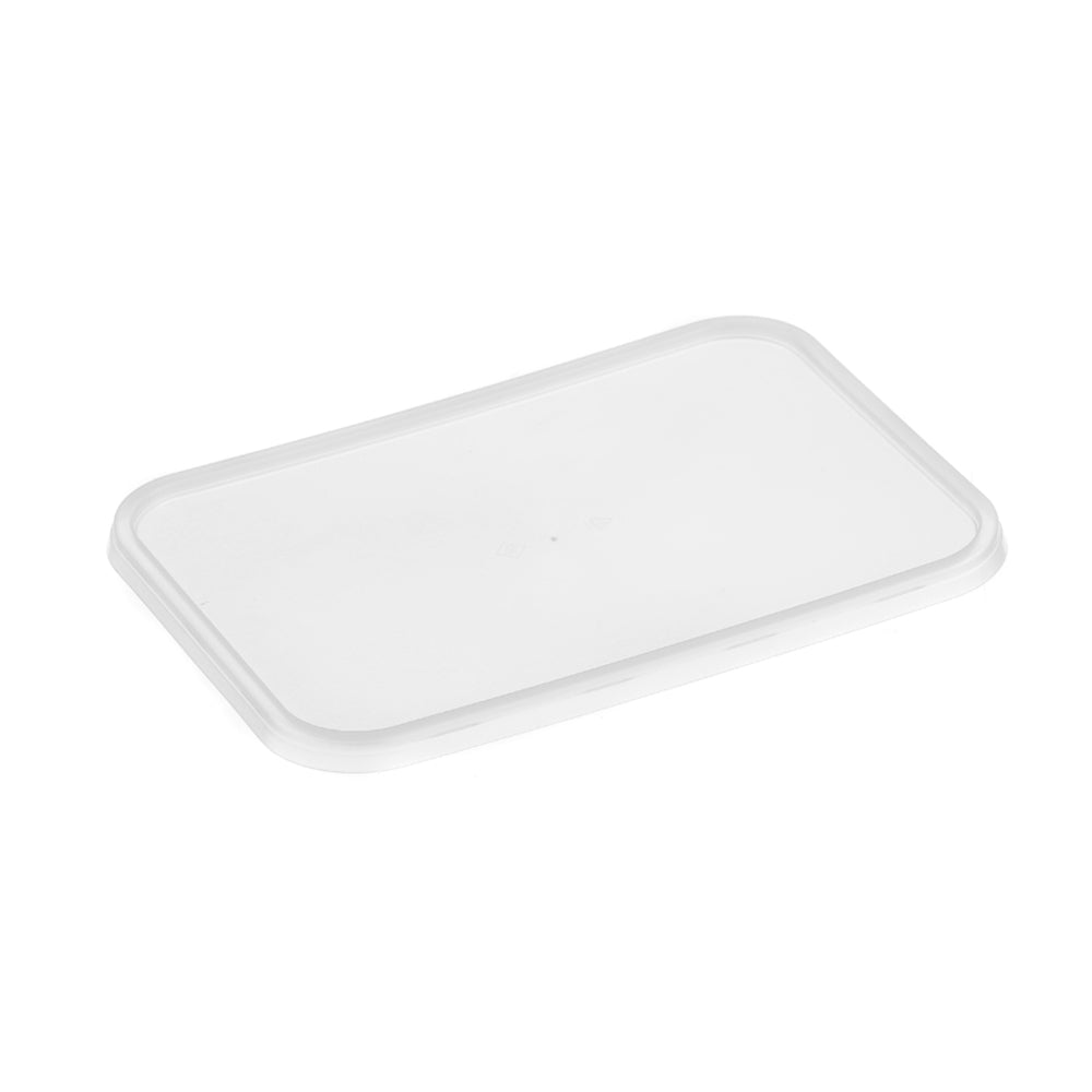 Plastic Rectangular Container Ribbed Frosted