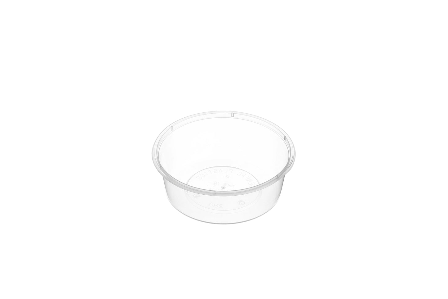 Plastic Clear Round Takeaway Container Pack of 50