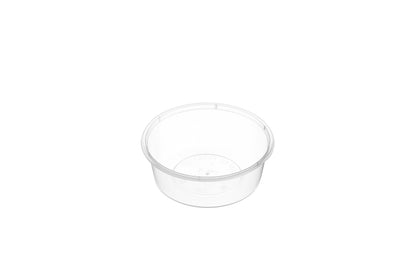 Plastic Clear Round Takeaway Container Pack of 50