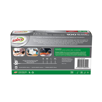 Sabco Gloves Nitrile Black - Medium - Pack of 100